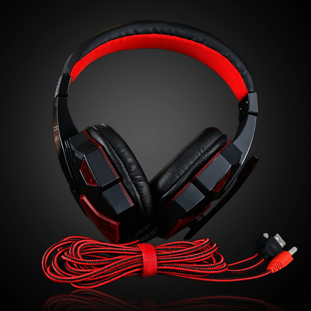 PC Gamer Headset 3 5mm USB Computer Headset Headphone with Microphone LED Light Stereo Headset For PS4 Laptop Gamer