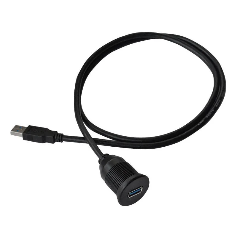 USB 3,0 мужчина к USB 3,0 Женский AUX заподлицо автомобильное крепление Удлинительный кабель для автомобиля Грузовик Лодка мотоцикл панель приборной панели-(3 фута