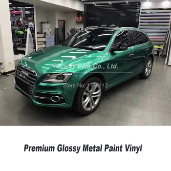 

high end Car wrapping glossy metallic Vinyl Wrap film glossy car wrapping film wrap Emerald color vinyl wrapping film