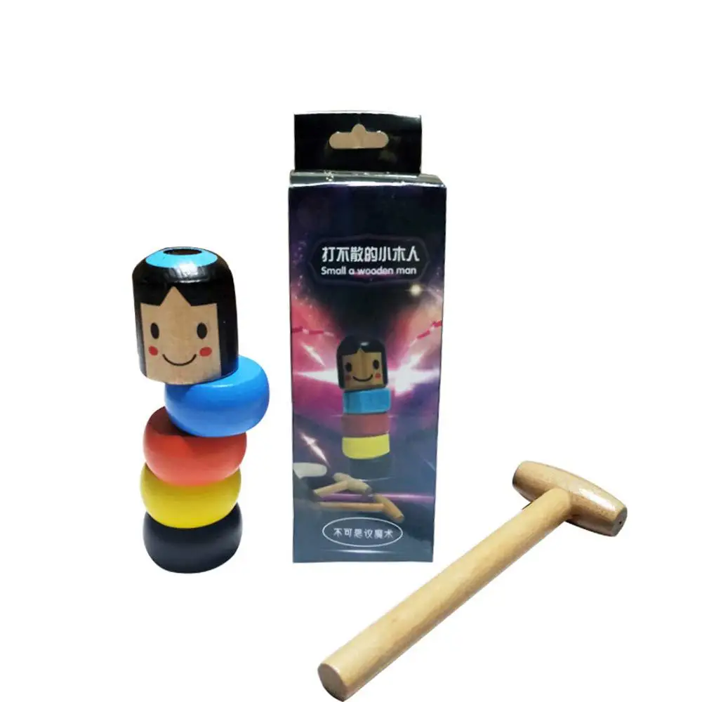 

Funny Toy Magic Gift A Little Small Wooden Unbreakable Man Puppet Funny Toy Gift for Adult Kids