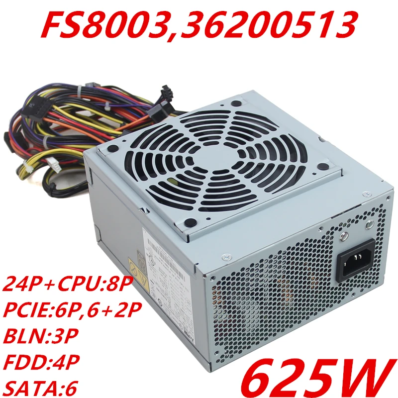 Блок питания для lenovo ThinkStation S20 S30 IdeaCentre K430 k320 k330b k330 24P 625W Питание FS8003 36200513 41A9758 41A9759