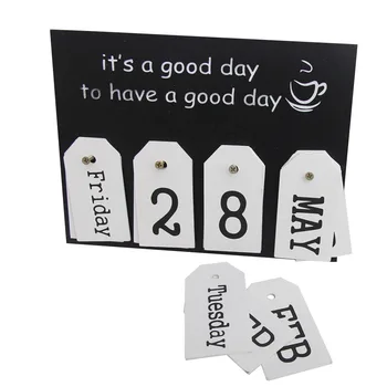

Creative Date Cards Perpetual Calendar Desktop Hanging Ornament Wall Calendar Perpetual Calendar Hanging Calendar for Cafe Home