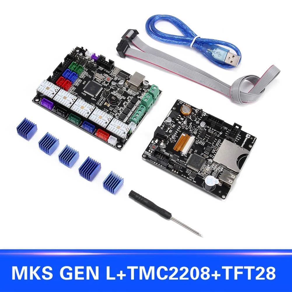 

Newly For MKS GEN L Compatible with TFT28 LCD Display Support TMC2208 Motor Driver 3D Print Kits 999