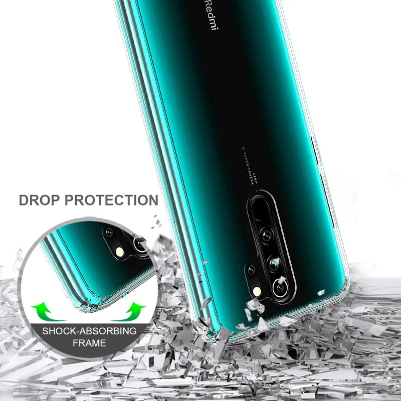 Для Xiaomi Redmi Note 8 Pro Чехол 6,53 ''Кристальный Гибридный Бампер прозрачная твердая акриловая задняя крышка для Redmi Note8 Pro 8Pro чехол для телефона s