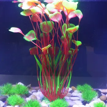 

Artificial Plastic Plants Tall Aquarium Decor Safe Fish Tank Decoration Ornament C63B