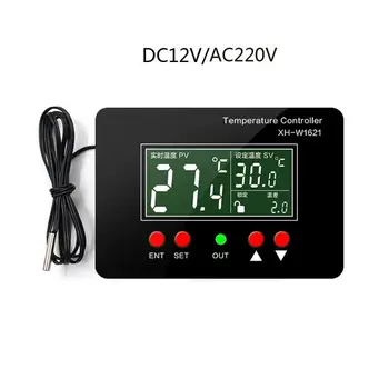 

XH-W1621 DC12V/AC220V Digital Thermostat PID Constant Temperature Controller for Incubation Heating Plate with LCD Display