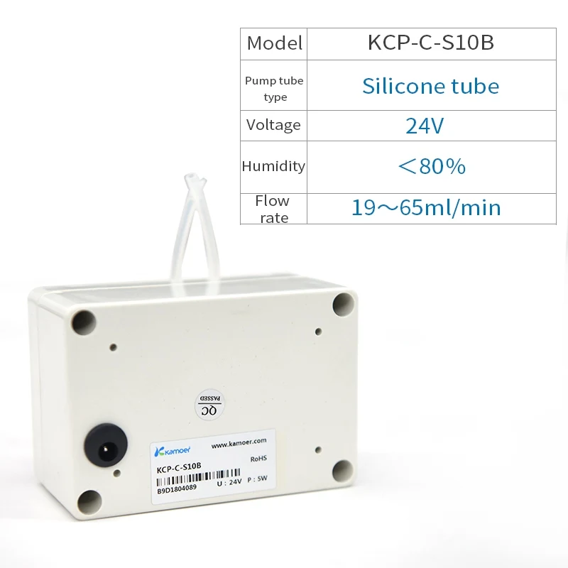 Kamoer KCP-C 24V интеллигентая(ый) перистальтический насос водяной насос машина с мотором постоянного тока красочные насадка насоса для лаборатории - Напряжение: KCp-c-s10b