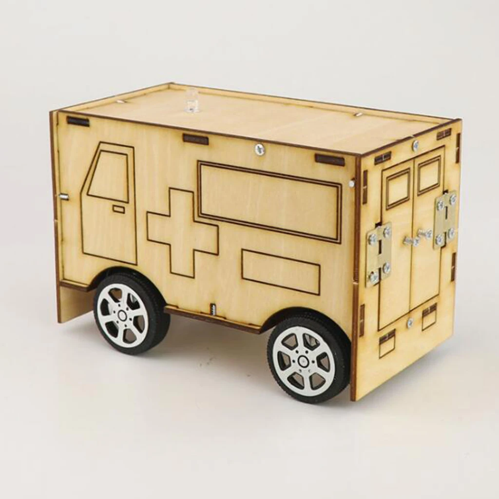 KIDS & ADULTS DIY INTELLIGENCE 3D PUZZLE CAR BUILDING AMBULANCE TOY