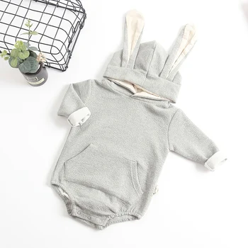 

Autumn Baby Rompers Casual Boy Girl Newborn Clothes Spring Autumn Kids Jumpsuits Clothing Rabbit Infant Hooded Clothes Outfits