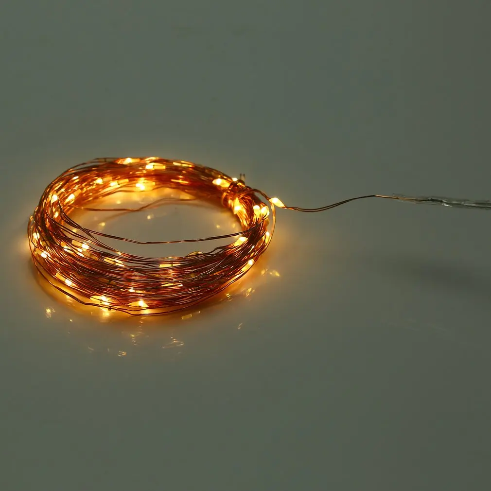 Светящаяся гирлянда с солнечной батареей 10 м 100 Led Солнечный водонепроницаемый декоративный свет для патио дворики свадьбы теплый белый