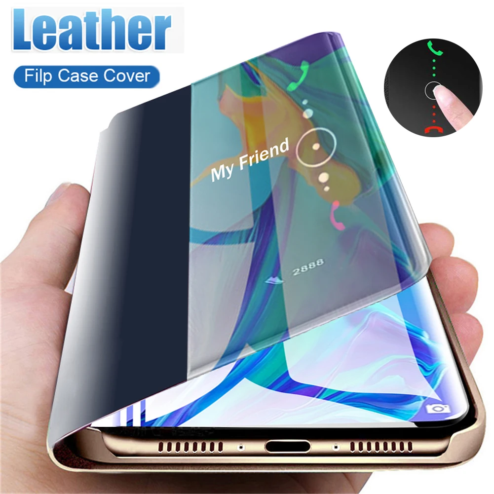 Умный флип-чехол с окошком обзора для huawei P10 P20 P30 Pro lite mate 20 30 Lite тонкий кожаный