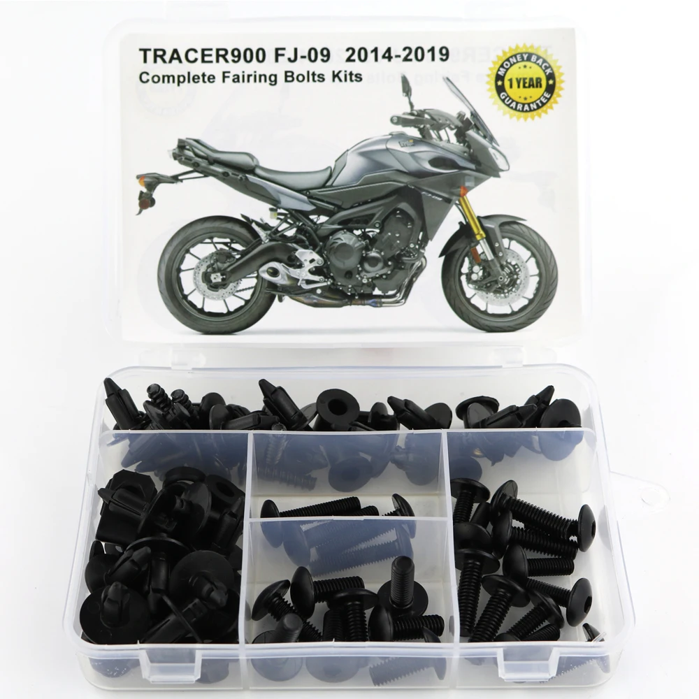 Для Yamaha Tracer 900 FJ09 FJ-09 мотоциклетные полный болты обтекаемой формы Наборы зажимы винты Сталь - Цвет: Black