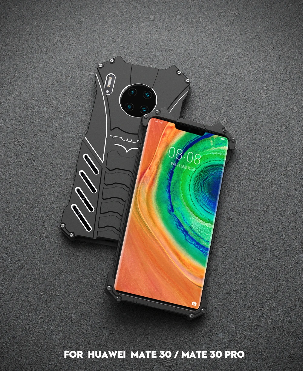 Креативный противоударный чехол для мобильного телефона huawei mate30 из металлического сплава mate30Pro с Бэтменом, термозащитный чехол с защитой от падения