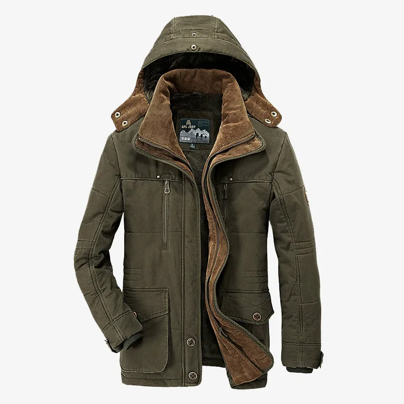 Winter Jacket Men Warm Coat Thickens Military Overcoat Windbreaker Parka High Quality New Fleece Cotton-Padded Dropshipping