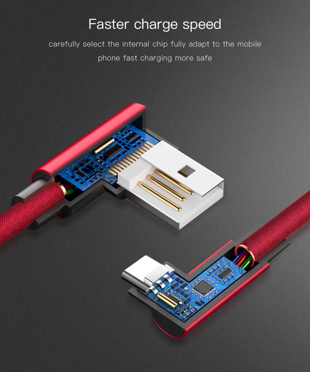 USB кабель для мобильного телефона нейлоновый Плетеный Тип C 90 градусов микро кабель для передачи данных с для huawei iphone X Xiaomi samsung провод для быстрого заряда
