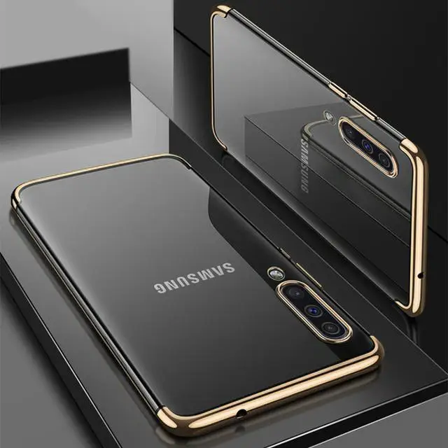 Чехол s для samsung Galaxy A30 A50 A10 A20 A70 M20 A40 A20e S10 S8 S9 Plus Note 10 A7 A8 A6 покрытие TPU Мягкий силиконовый чехол - Цвет: Золотой