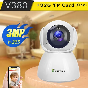 

LUOWICE HD 3MP WIFI IP Camera Baby Monitor Auto Tracking Home Security CCTV Camera Two Way Audio Surveillance wifi Camera
