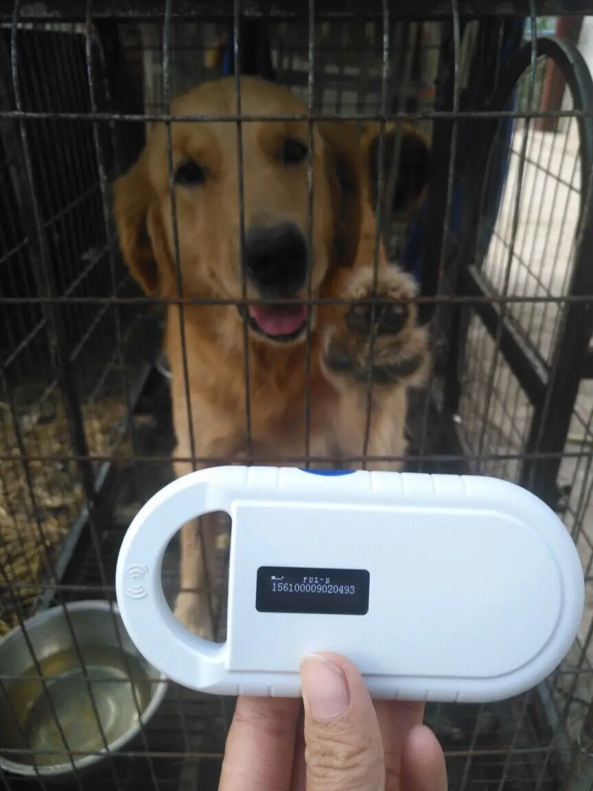 Бесплатная доставка ISO11784/5 FDX B животных pet id Читатель чипа USB ручной RFID Микрочип и