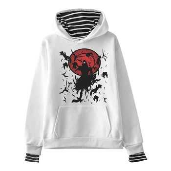 

Pullovers Women Clothes Winter Naruto Uchiha Itachi Anime Plus Size Women S-XXL White Pink Hoodies Harajuku Women Sweatshirt