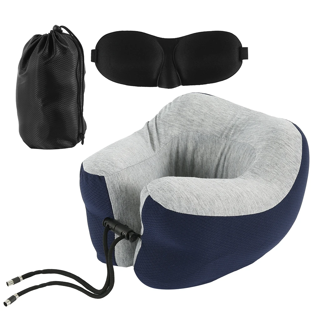 

U Shaped Memory Foam Neck Pillows Soft Slow Rebound Space 28*27*16CM Cervical Healthcare Bedding Drop Shipping Travel Pillow