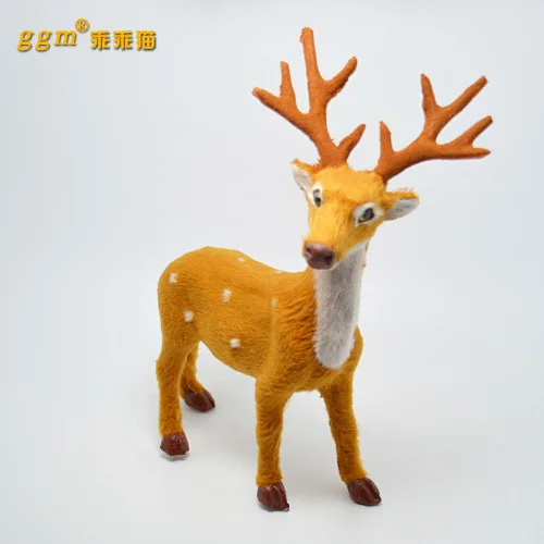 Модель Sika Deer, Высота 21 см, Рождественский реквизит, натуральная кожа, ручная работа, украшение для дома, лидер продаж
