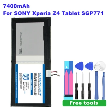 

LOSONCOER LIS2210ERPX LIS2210ERPC Tablet Battery 7400mAh For SONY Xperia Z4 Tablet Ultra SGP771 SGP712 1291-0052 +Free tools