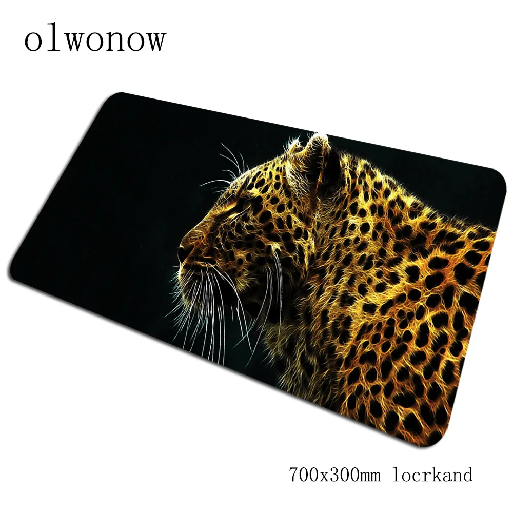 Кошек коврики для мыши 70x30 см тигр коврик для мышь Notbook коврик для компьютерной подарок Леопард игровой коврик для игровой мыши Клавиатура коврик для мыши - Цвет: Size 700x300x2mm