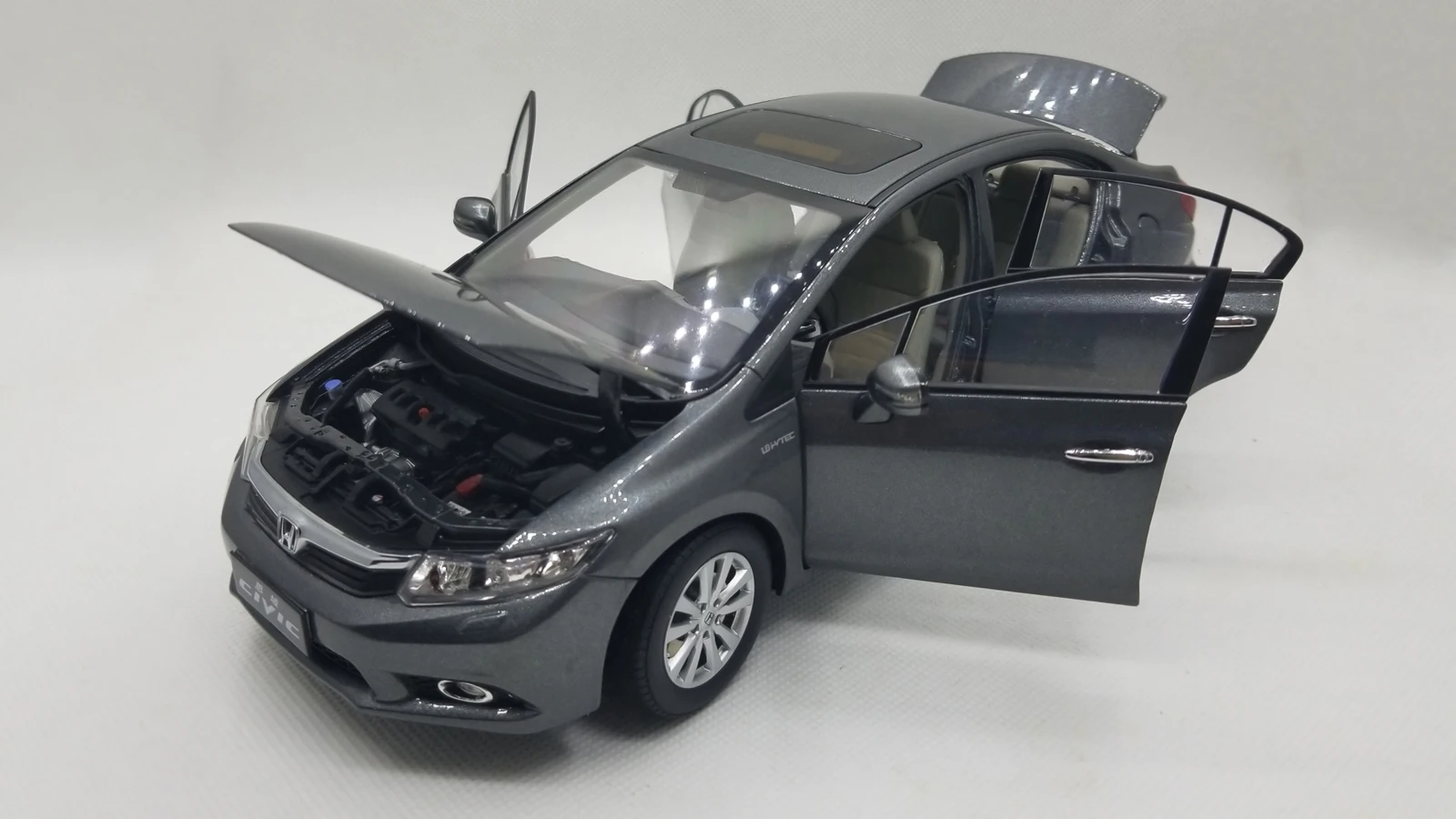 1:18 литая под давлением модель для Honda Civic 9 серый редкий сплав игрушечный автомобиль миниатюрная коллекция подарки MK9