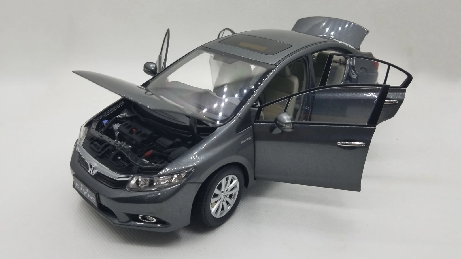 1:18 литья под давлением модель для Honda Civic 9 2014 серый редкий сплав игрушечная