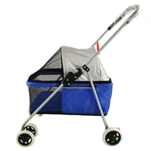 Товары для домашних животных индивидуальная модная четырехколесная тележка для питомцев, кошек, собак, прогулочная коляска для маленьких домашних животных, складная, съемная, моющаяся