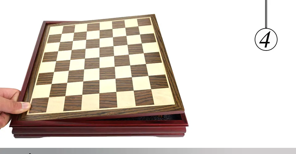 Easytoday Wooden Chess Game Set Wood Chess Pieces Short Tea Style Puzzle Chessboard Table Games High-quality (4)