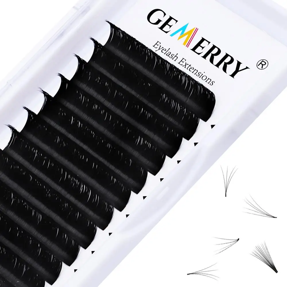 

Easy Fan Lashes C/D Curl Volume Fan Eyelash Extensions Faux Mink Eyelashes Mix Length Blooming Lashes Fanning Russian Eyelash