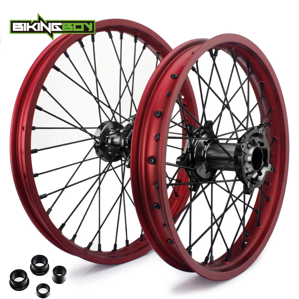 BIKINGBOY 2" /19"/1" передние задние колеса диски ступицы для Honda CRF 250 R 2004-2013 CRF 450 R 2002-2012 CR 125 250 R 2002-2013