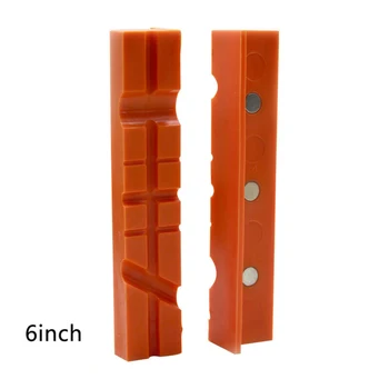 

2 X Magnetic Padded Jaw Rubber Metal Vise Protection Strip Bench Vise Protect