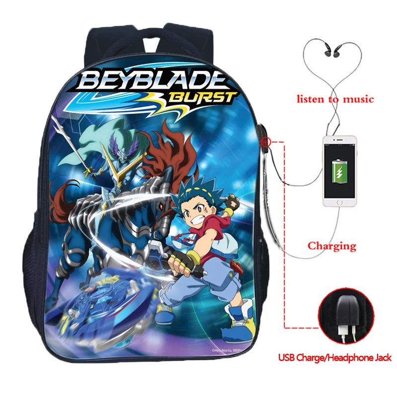 Beyblade USB зарядка студенческий школьный рюкзак мальчики девочки ранец красивый школьный модный рюкзак для подростков мужчин - Цвет: 13