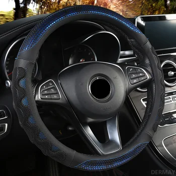 

Car Steering Wheel Cover Fashion New Cool Style 38cm 4 Colors Durable Braid On Steering Wheel Non-slip Auto Car Accessories