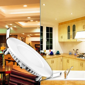 

Ultra Thin LED Panel Light 3W 4W 6W 9W 12W 15W 18W 24W Driver Included 85-265V Recessed Ceiling Panel Lamps For indoor Lighting