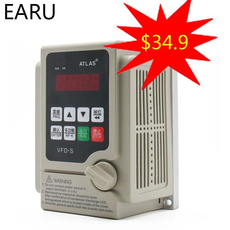 US $39.52 22kw 110v 220v Vfd Single Phase Input 3 Phase Output Frequency Converter Inverter Pump Cnc Spindle Motor Speed Controller Drive