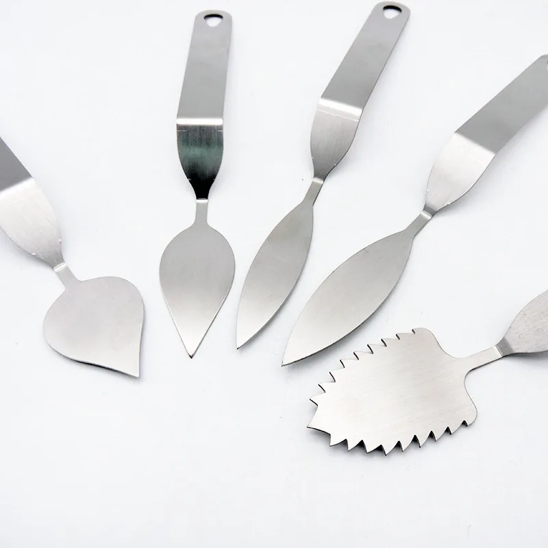 Stainless Steel Chocolate Leaves Spatula Knife Modeling Making Tools Chocolate Mousse Cake Decoration Tools Baking For Bakery
