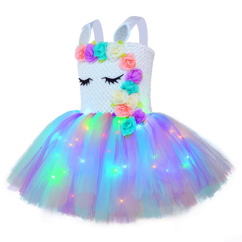 Christmas Unicorn Glowing Dress With LED Lights
