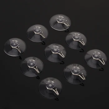 

24pcs Window Clear Suction Cup Sucker Hooks Clothes Coat Metal Hanging Hook