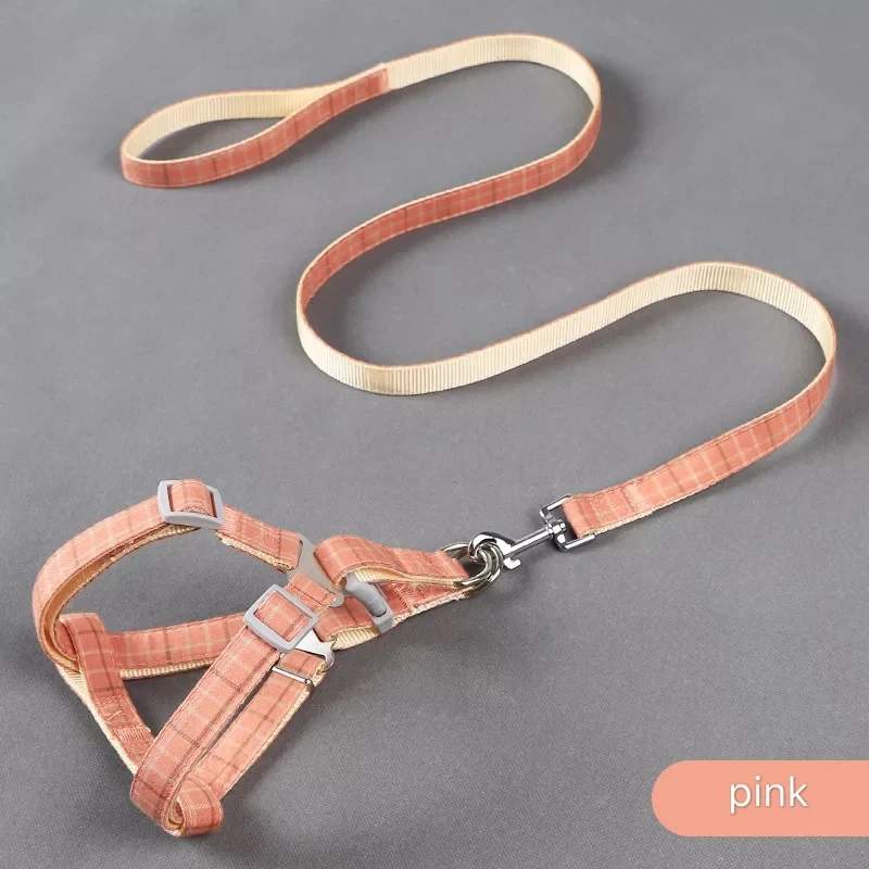 Pink Хорошее качество, поводок для собак, поводок для маленьких собак, кошек, набор ремней для питомцев, поводок для собак, нагрудный поводок, аксессуары - Цвет: Pink