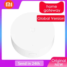 Xiaomi mijia inteligente multi-modo gateway 3 controlado por dispositivos de ligação do sensor de automação de controle remoto de voz como cubo de malha ble