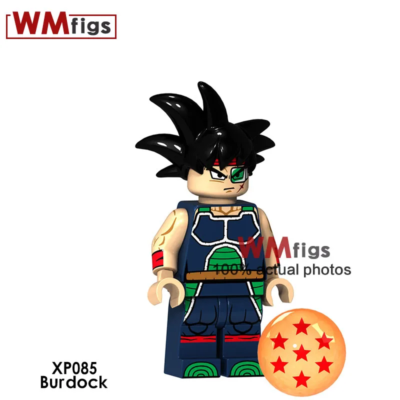 30 шт./лот Dragon Ball Z Broly лопуха Вегета Saiyan Сон Гоку Чичи модель кирпичные строительные блоки игрушки для детей подарки детям - Цвет: Прозрачный