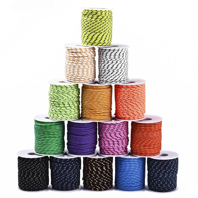 2 Roll 2mm Paracord Rope Polyester Cord Parachute Cord for Bracelet Braided  Keychains Boot Lace DIY Jewelry Making String Thread - AliExpress