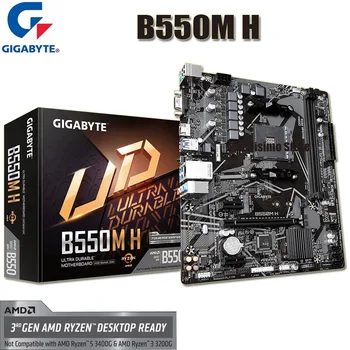 

Gigabyte B550M H Motherboard AMD B550 AM4 DDR4 5000(O.C.)MHz Desktop B550 Placa-Mãe AM4 PCI-E 4.0 HDMI SATA III USB3.2 VGA New
