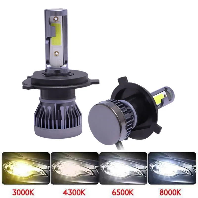 Новое обновление мини H4 H7 комплект автомобильных светодиодных фар 72 Вт
