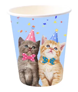 1Set Pet Cats Birthday Paper Cup Plate Napkin Party Bunting Cat Kids Happy Birthday Banner Party Baby Shower Decoration Supplies 