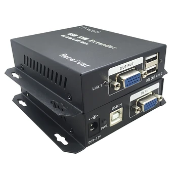 

IT-Well USB VGA Network Cable Extender, KVM100M Signal Amplifier Keyboard Mouse Video Transmission Extender