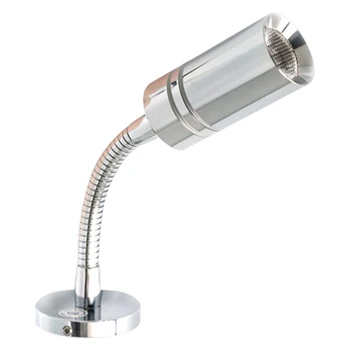 

Anti Rust RV Caravan Yacht Touching Wall Mounted LED Reading Light Flexible Aluminum 360 Degree Rotatable Adjustable Brightness